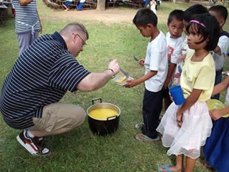 Pastor Paul Walsmiller at GFOM Feeding Center